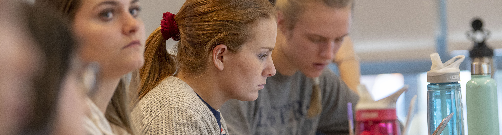 Students listen to a lecture