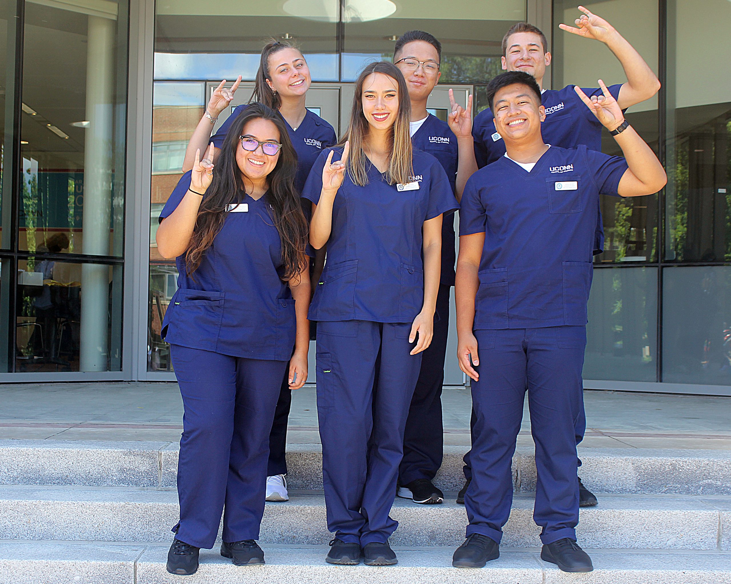 A group of students